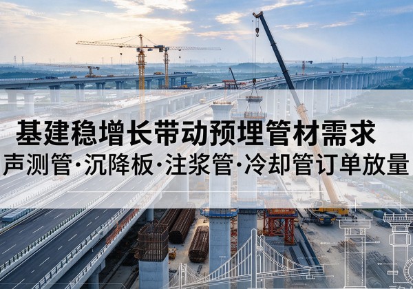 兰坪基建稳增长带动预埋监测管材需求，声测管、沉降板、注浆管订单持续放量