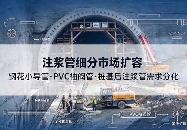 兰坪注浆管细分市场扩容，隧道钢花小导管、PVC 袖阀管、桩基后注浆管需求分化